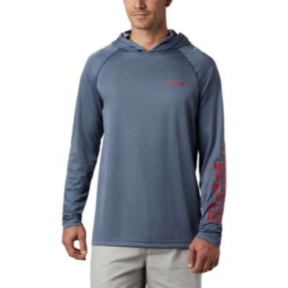 Men's Columbia PFG Terminal Tackle Heather Long Sleeve T-Shirt Large Carbon Heat - Picture 4 of 7